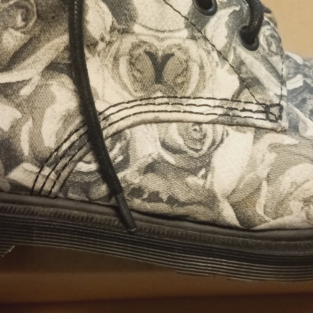 Dr. Martens Black and White Lace Up Boots - Picture 8 of 11